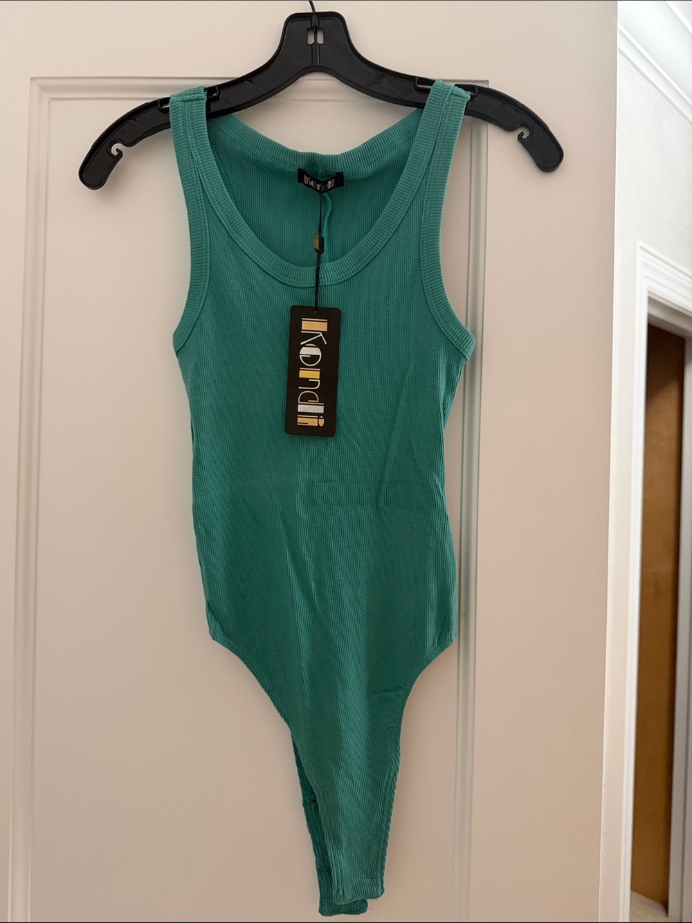 NWT Suzi Kondi Ribbed Bodysuit in Teal